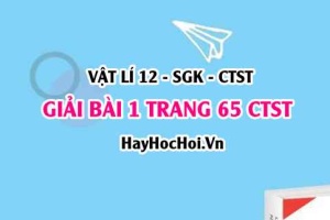 Giải bài 1 trang 65 Vật lí 12 Chân trời sáng tạo